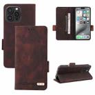 For iPhone 16 Pro Magnetic Clasp Leather Phone Case(Brown) - 1