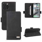 For iPhone 16 Pro Magnetic Clasp Leather Phone Case(Black) - 1