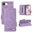 For iPhone SE 2024 Magnetic Clasp Leather Phone Case(Purple) - 1