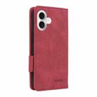 For iPhone 17 Magnetic Clasp Leather Phone Case(Red) - 3