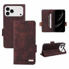For iPhone 17 Pro Max Magnetic Clasp Leather Phone Case(Brown) - 1