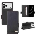 For iPhone 17 Pro Max Magnetic Clasp Leather Phone Case(Black) - 1