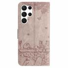 For Samsung Galaxy S25 Ultra 5G Cat Embossing Pattern Leather Phone Case with Lanyard(Grey) - 3