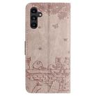 For Samsung Galaxy S25 FE 5G Cat Embossing Pattern Leather Phone Case with Lanyard(Grey) - 3