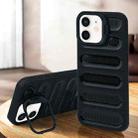 For iPhone 11 Invisible Holder Cooling Phone Case(Transparent Black) - 1