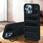 For iPhone 11 Pro Max Invisible Holder Cooling Phone Case(Transparent Black) - 1