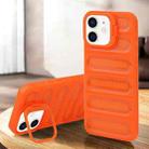 For iPhone 12 / 12 Pro Invisible Holder Cooling Phone Case(Transparent Orange) - 1