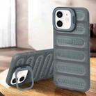 For iPhone 12 / 12 Pro Invisible Holder Cooling Phone Case(Transparent Grey) - 1