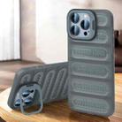 For iPhone 12 Pro Max Invisible Holder Cooling Phone Case(Transparent Grey) - 1