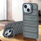 For iPhone 14 / 13 Invisible Holder Cooling Phone Case(Transparent Grey) - 1