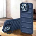 For iPhone 13 Pro Max Invisible Holder Cooling Phone Case(Transparent Blue) - 1