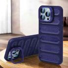For iPhone 14 Pro Invisible Holder Cooling Phone Case(Transparent Purple) - 1