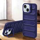 For iPhone 15 Invisible Holder Cooling Phone Case(Transparent Purple) - 1