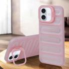 For iPhone 16 Invisible Holder Cooling Phone Case(Transparent Pink) - 1