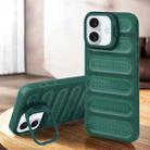 For iPhone 16 Plus Invisible Holder Cooling Phone Case(Transparent Green) - 1