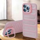 For iPhone 16 Pro Invisible Holder Cooling Phone Case(Transparent Pink) - 1