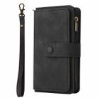 For iPhone 17 Skin Feel Multi Card Slots Zipper Wallet Leather Phone Case(Black) - 2
