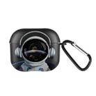 For AirPods 3 Wireless Earphones TPU Painted Protective Case(Black Astronaut) - 1