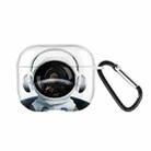 For AirPods 3 Wireless Earphones TPU Painted Protective Case(Transparent Astronaut) - 1