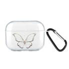 For AirPods Pro Wireless Earphones TPU Painted Protective Case(Transparent Hollow Butterfly) - 1