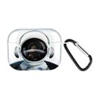 For AirPods Pro Wireless Earphones TPU Painted Protective Case(Transparent Astronaut) - 1