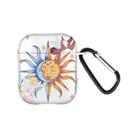 For AirPods 2 / 1 Wireless Earphones TPU Painted Protective Case(Transparent Sun Angel) - 1