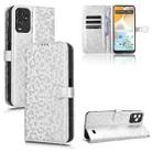 For BLU View 5 Pro Honeycomb Dot Texture Leather Phone Case(Silver) - 1