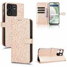 For BLU View 5 Honeycomb Dot Texture Leather Phone Case(Gold) - 1