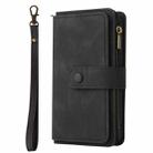 For Samsung Galaxy S24 FE 5G Skin Feel Multi Card Slots Zipper Wallet Leather Phone Case(Black) - 2