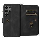 For Samsung Galaxy S25 Ultra 5G Skin Feel Multi Card Slots Zipper Wallet Leather Phone Case(Black) - 3