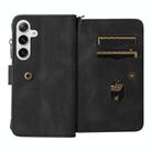 For Samsung Galaxy S25 / S24 5G Skin Feel Multi Card Slots Zipper Wallet Leather Phone Case(Black) - 3