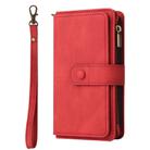 For OPPO Reno12 F 5G Global Skin Feel Multi Card Slots Zipper Wallet Leather Phone Case(Red) - 2