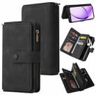 For OPPO A3 Pro 5G / A3 Pro India Skin Feel Multi Card Slots Zipper Wallet Leather Phone Case(Black) - 1