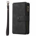 For OPPO A3 Pro 5G / A3 Pro India Skin Feel Multi Card Slots Zipper Wallet Leather Phone Case(Black) - 2