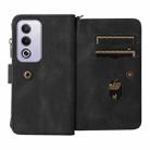 For OPPO A3 Pro 5G / A3 Pro India Skin Feel Multi Card Slots Zipper Wallet Leather Phone Case(Black) - 3