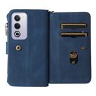 For OPPO A3 Pro 5G / A3 Pro India Skin Feel Multi Card Slots Zipper Wallet Leather Phone Case(Blue) - 3