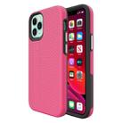 For iPhone 12 mini Triangle Armor Texture TPU + PC Case(Pink) - 1