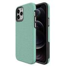 For iPhone 12 / 12 Pro Triangle Armor Texture TPU + PC Case(Mint Green) - 1