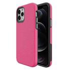 For iPhone 12 / 12 Pro Triangle Armor Texture TPU + PC Case(Pink) - 1