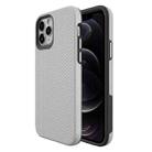 For iPhone 12 / 12 Pro Triangle Armor Texture TPU + PC Case(Silver) - 1