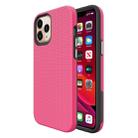 For iPhone 12 Pro Max Triangle Armor Texture TPU + PC Case(Pink) - 1