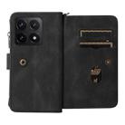 For Xiaomi 14T Skin Feel Multi Card Slots Zipper Wallet Leather Phone Case(Black) - 3