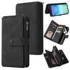 For Redmi 13 4G Global Skin Feel Multi Card Slots Zipper Wallet Leather Phone Case(Black) - 1