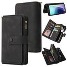 For Redmi 14C 4G Global Skin Feel Multi Card Slots Zipper Wallet Leather Phone Case(Black) - 1