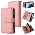 For Redmi 14C 4G Global Skin Feel Multi Card Slots Zipper Wallet Leather Phone Case(Pink) - 1