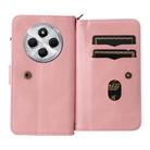 For Redmi 14C 4G Global Skin Feel Multi Card Slots Zipper Wallet Leather Phone Case(Pink) - 3