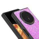 For Honor Magic V3 Black Frame Colorful Glitter Phone Case(Dark Pink) - 2