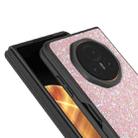 For Honor Magic V3 Black Frame Colorful Glitter Phone Case(Pink) - 2