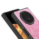 For Honor Magic V3 Black Frame Colorful Glitter Phone Case(Purple Pink) - 2