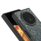 For Honor Magic V3 Black Frame Colorful Glitter Phone Case(Black Green) - 2